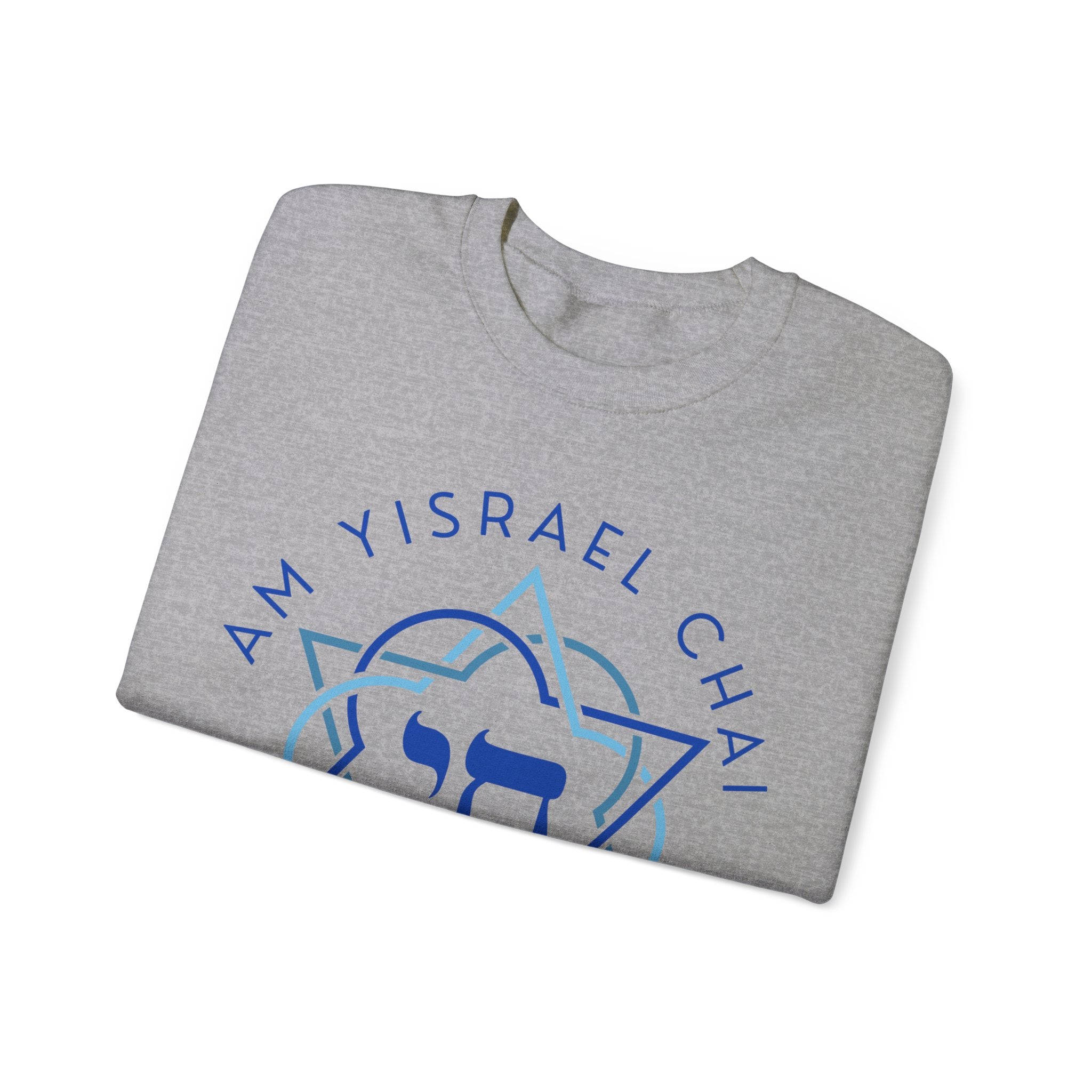 Am Yisrael Chai Sweatshirt Unisex with Sleeve Print