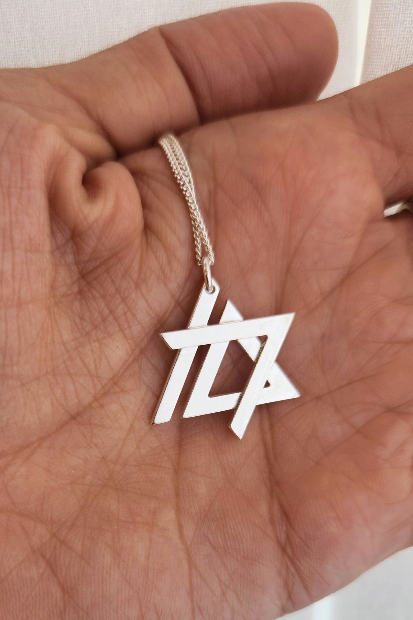 Israel Necklace 925 Silver October 7th Jewish Star Necklace Judaica Gifts Made is Israel Gift I stand with Israel Jewelry Magen David 10.07