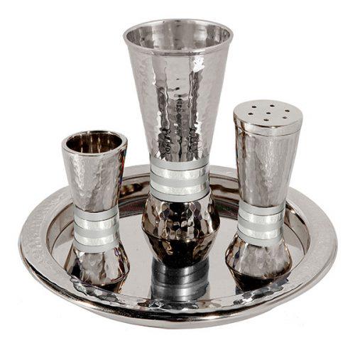 Shabbat Havdalah Set for Shabbat Cup Shabbat Shalom Yair Emanuel kiddush Blessing Judaica Gift Jewish Gift Israel Art Havdalah Candle Holder