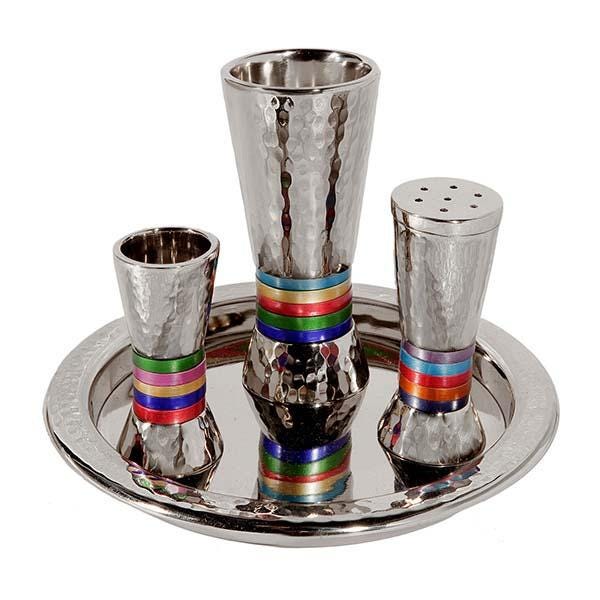 Shabbat Havdalah Set for Shabbat Cup Shabbat Shalom Yair Emanuel kiddush Blessing Judaica Gift Jewish Gift Israel Art Havdalah Candle Holder