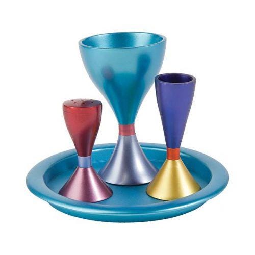 Shabbat Havdalah Set for Shabbat Cup Shabbat Shalom Yair Emanuel kiddush Blessing Judaica Gift Jewish Gift Israel Art Havdalah Candle Holder