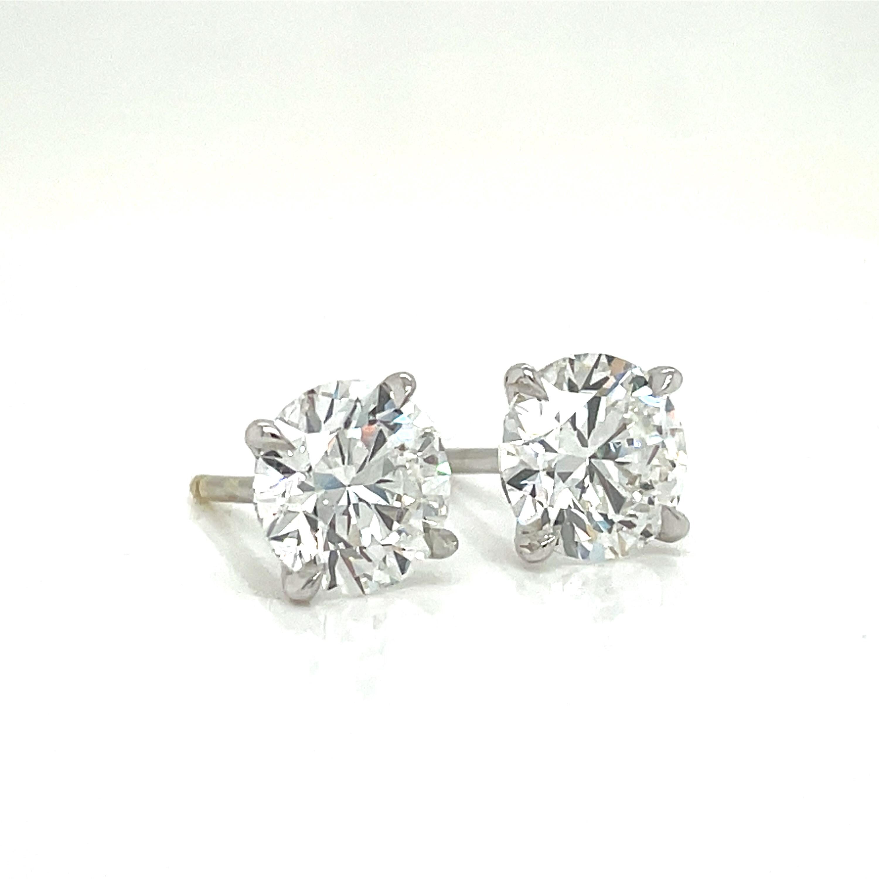 Lab Diamond Earrings Studs Gold 14k Earrings White Gold