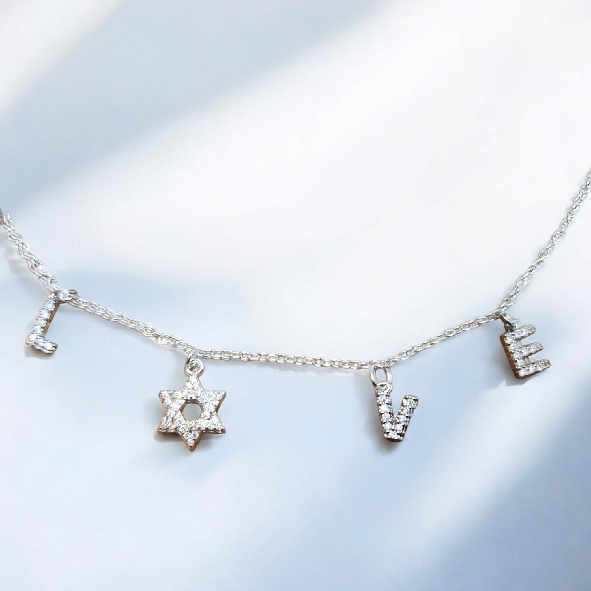 CZ Star of David Necklace LOVE