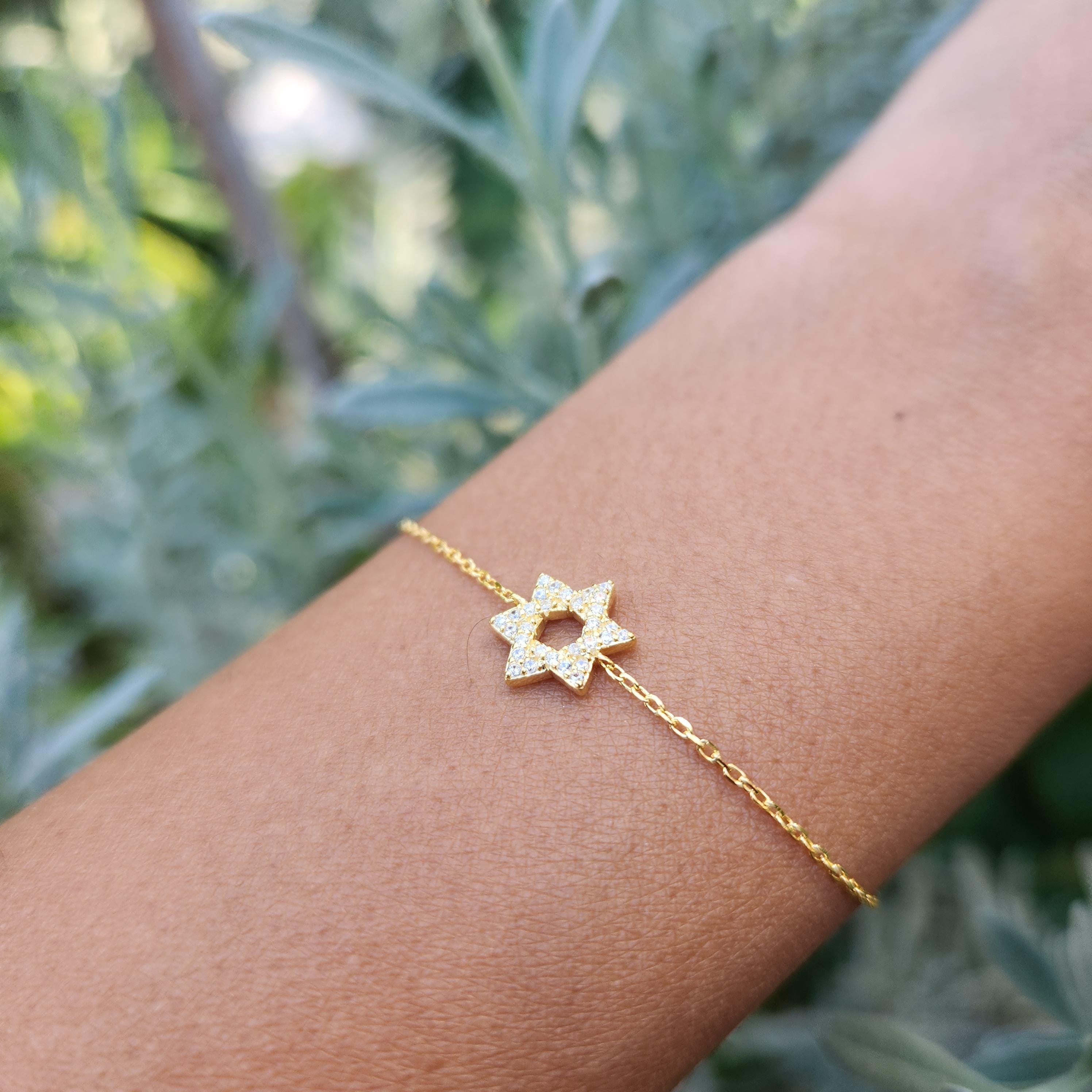 CZ Star of David Bracelet Magen David