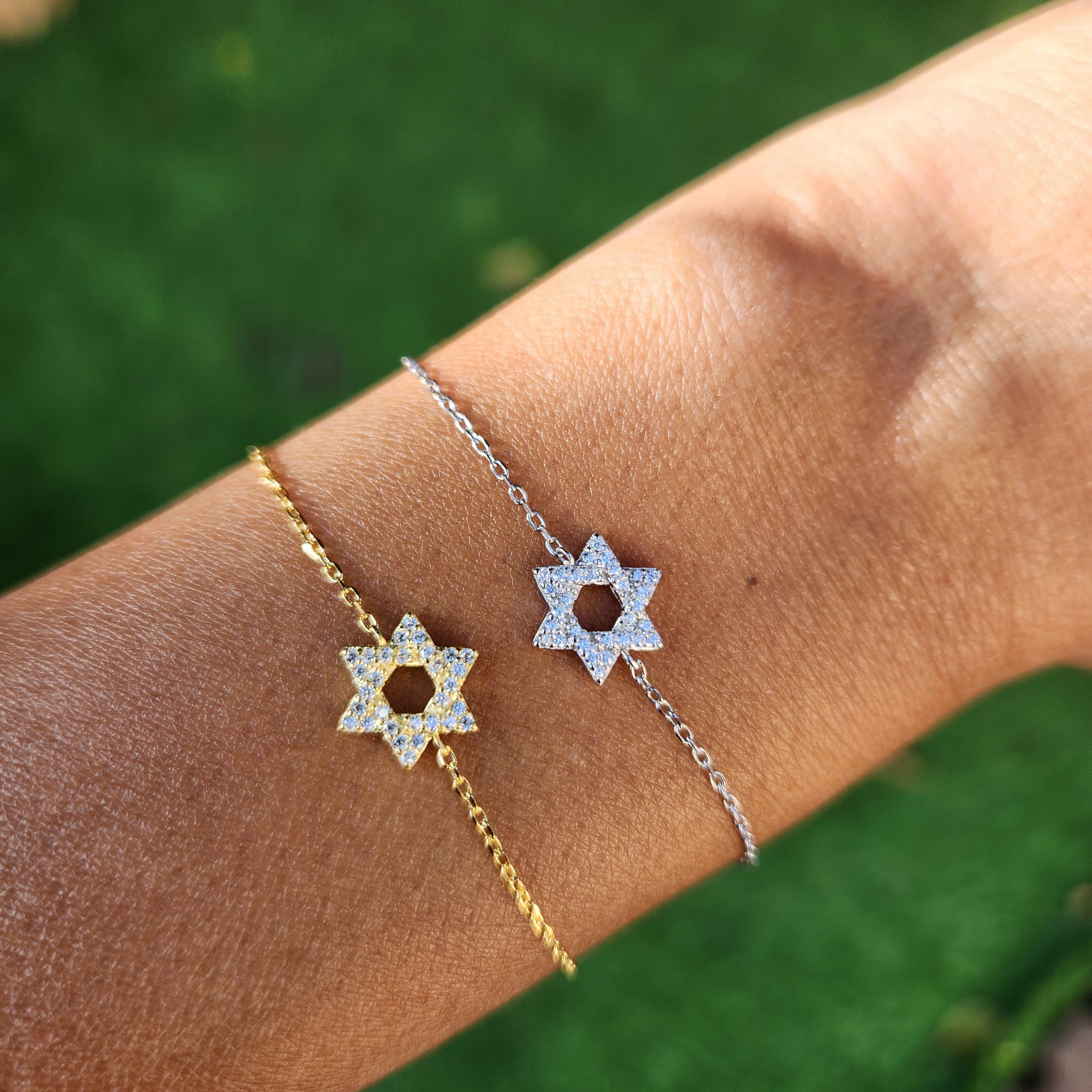 CZ Star of David Bracelet Magen David