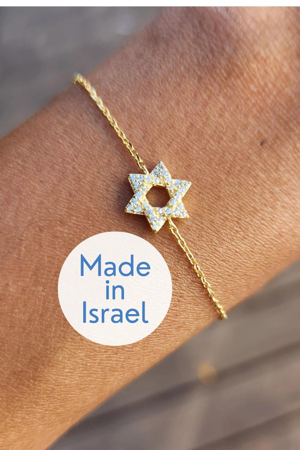 CZ Star of David Bracelet Magen David