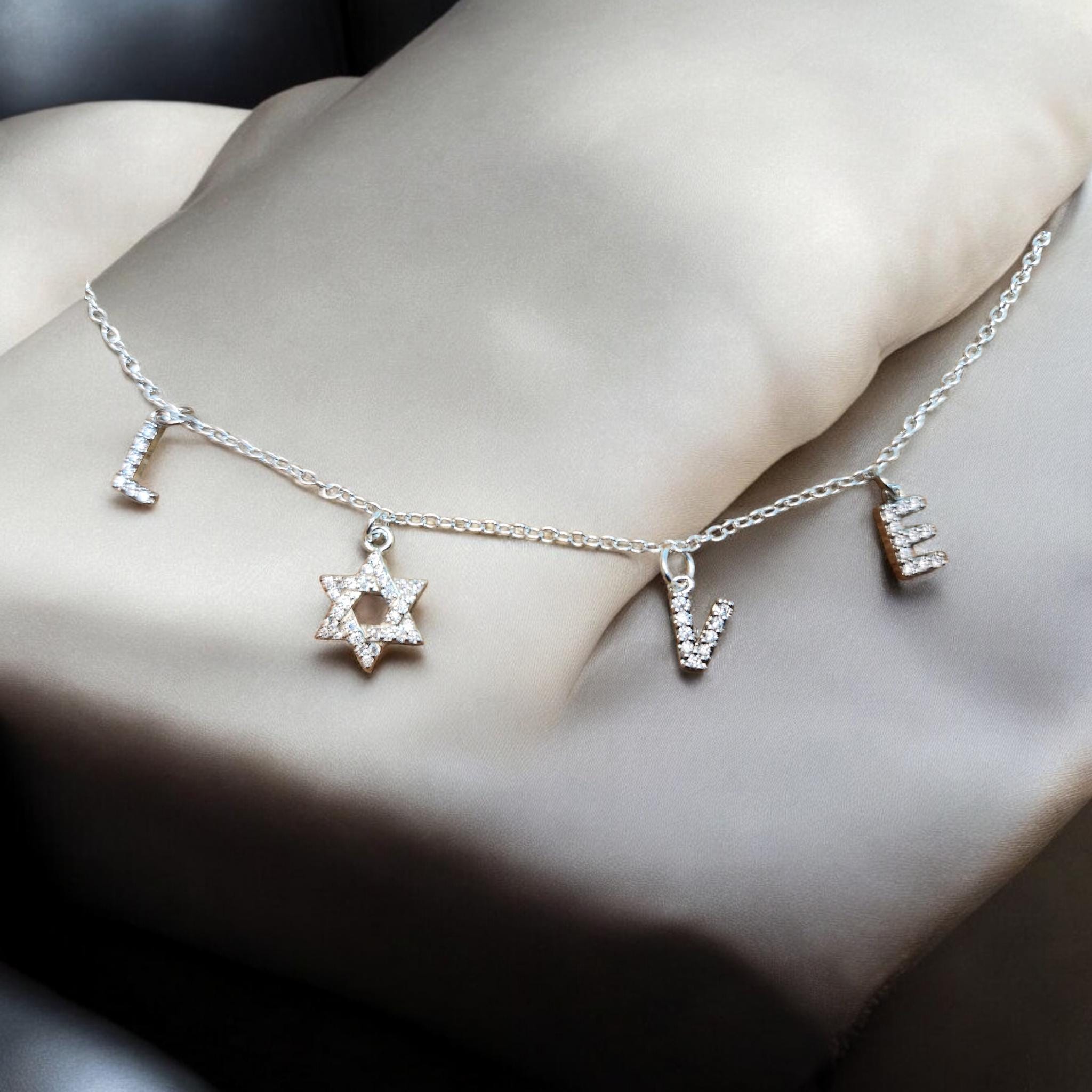 CZ Star of David Necklace LOVE