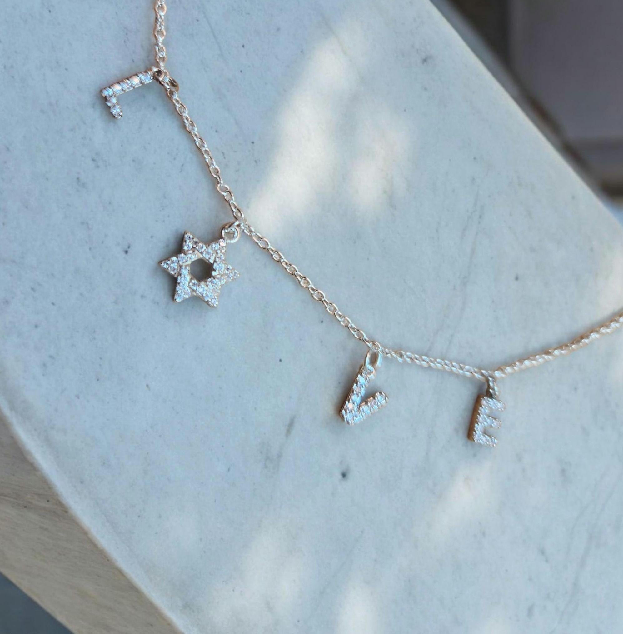 CZ Star of David Necklace LOVE