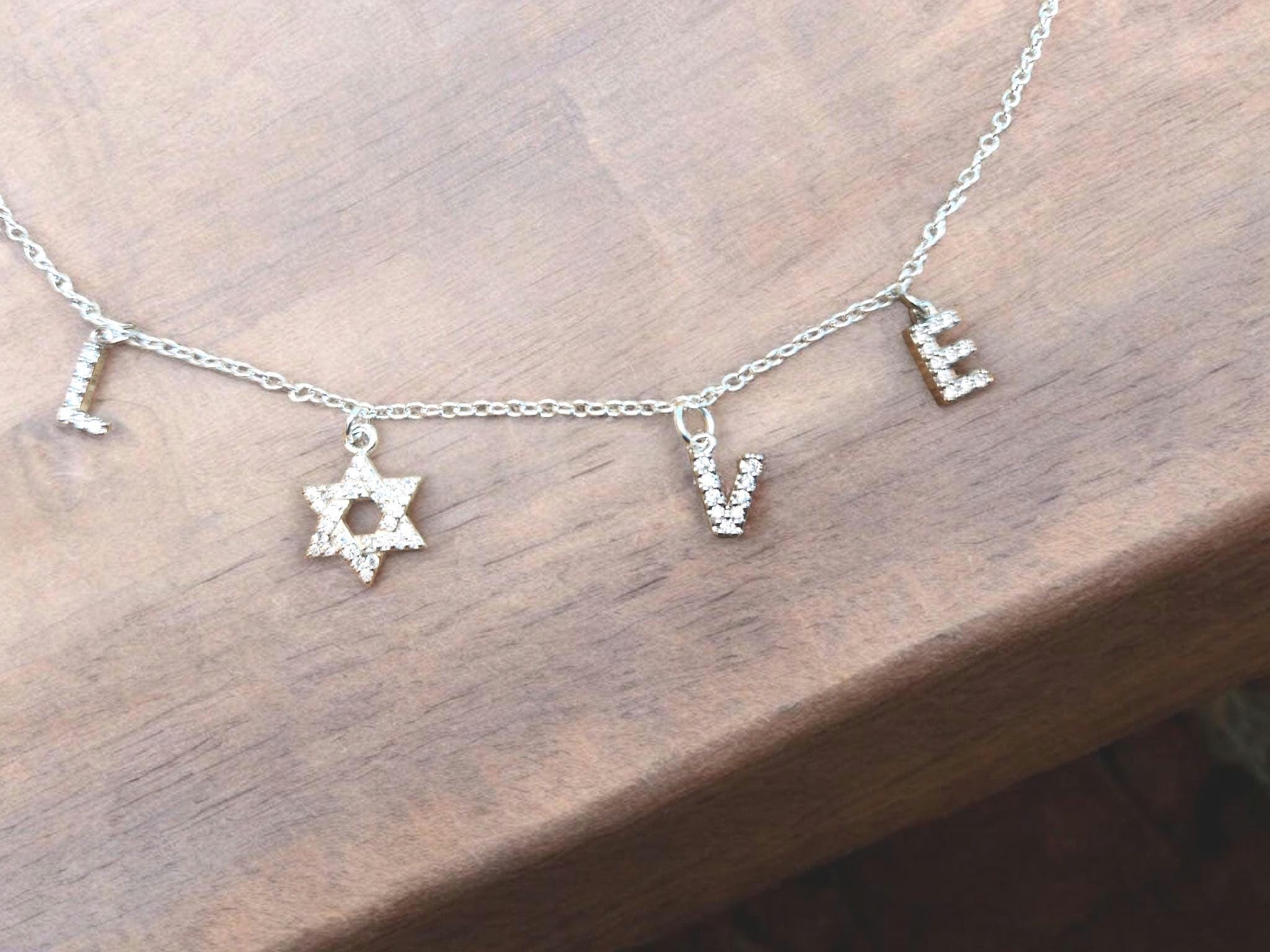 CZ Star of David Necklace LOVE