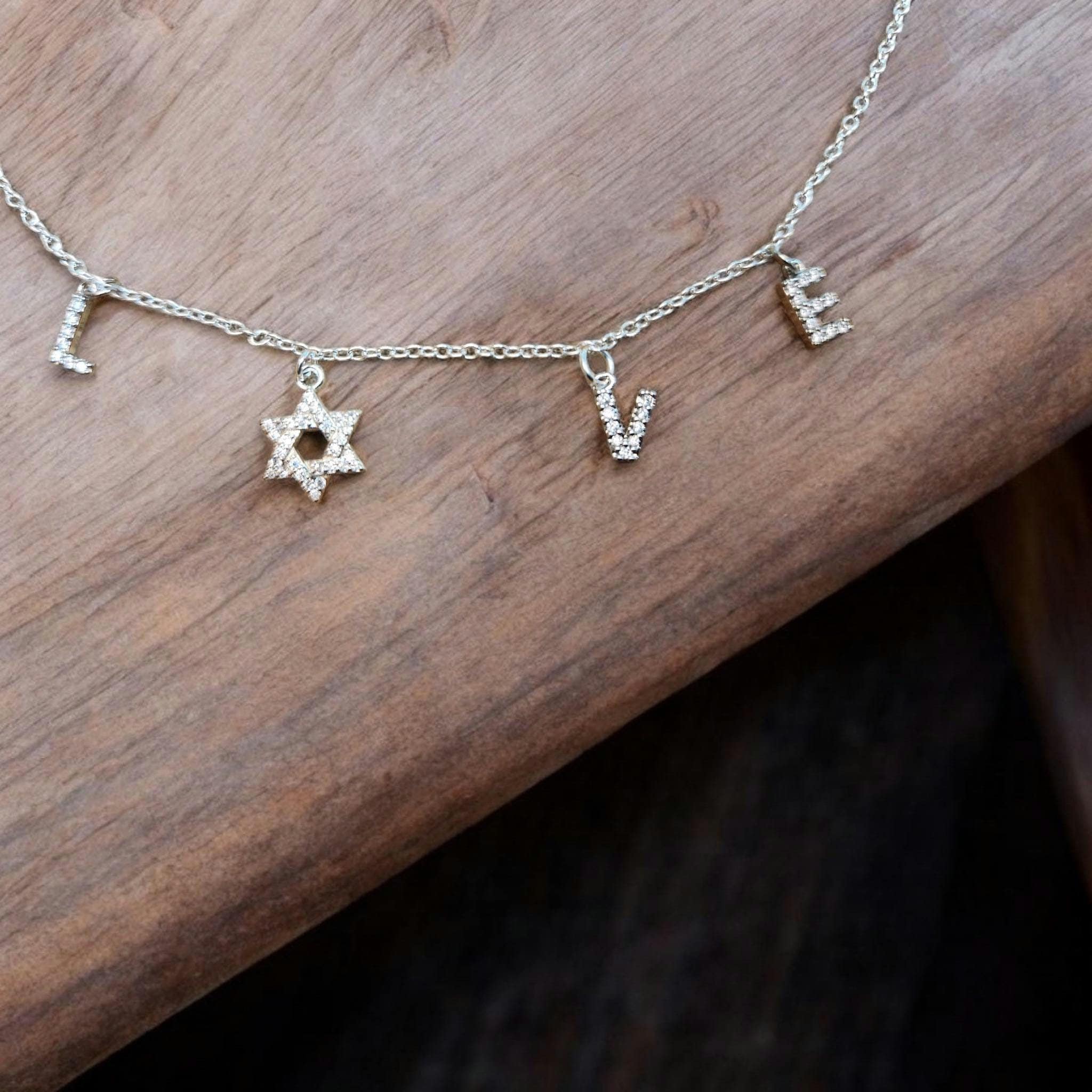 CZ Star of David Necklace LOVE