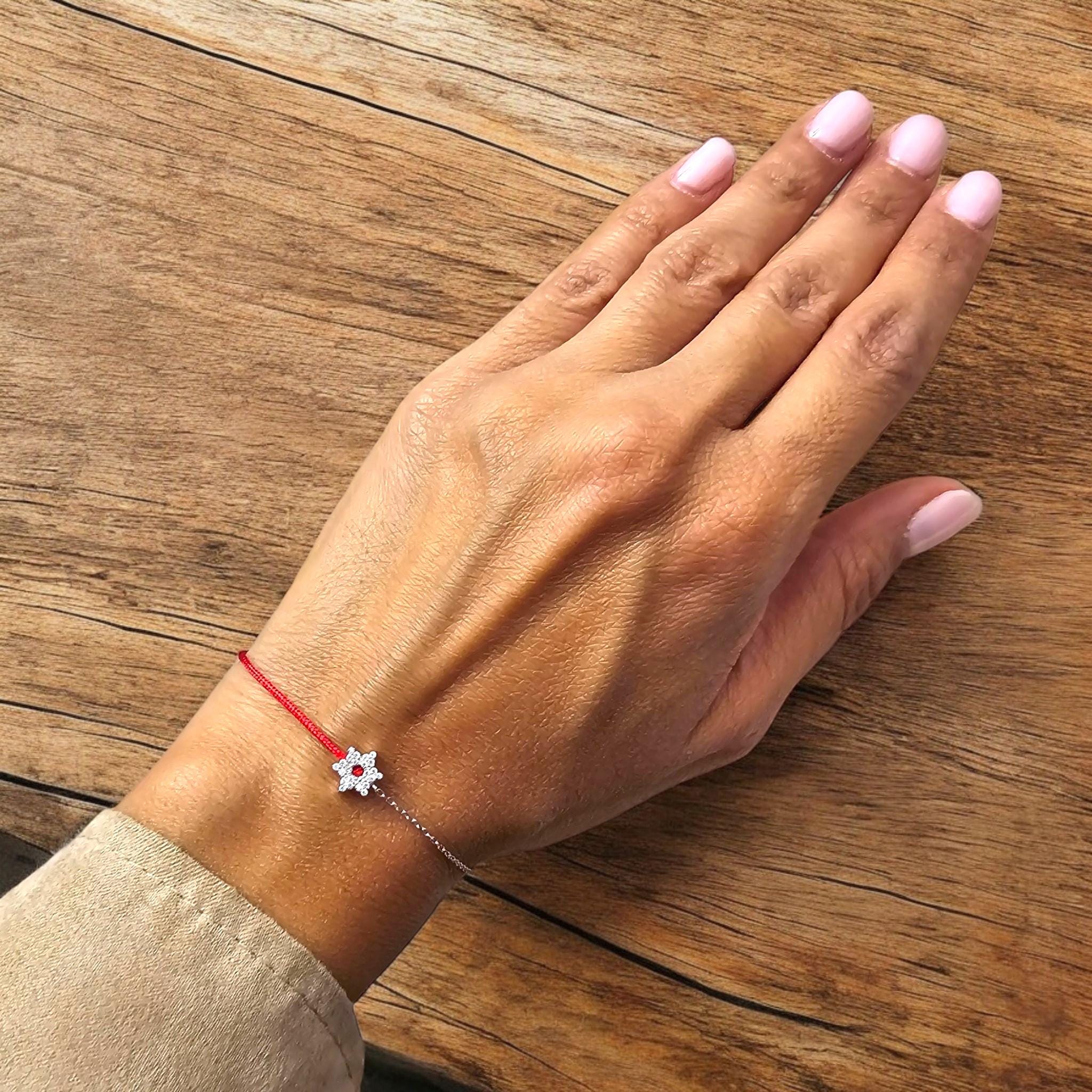 Magen David Bracelet Israel Bracelet 925 Sterling Silver Bracelet Judaica Gift Made in Israel Jewelry Jewish Jewelry Judaica Bracelet Red