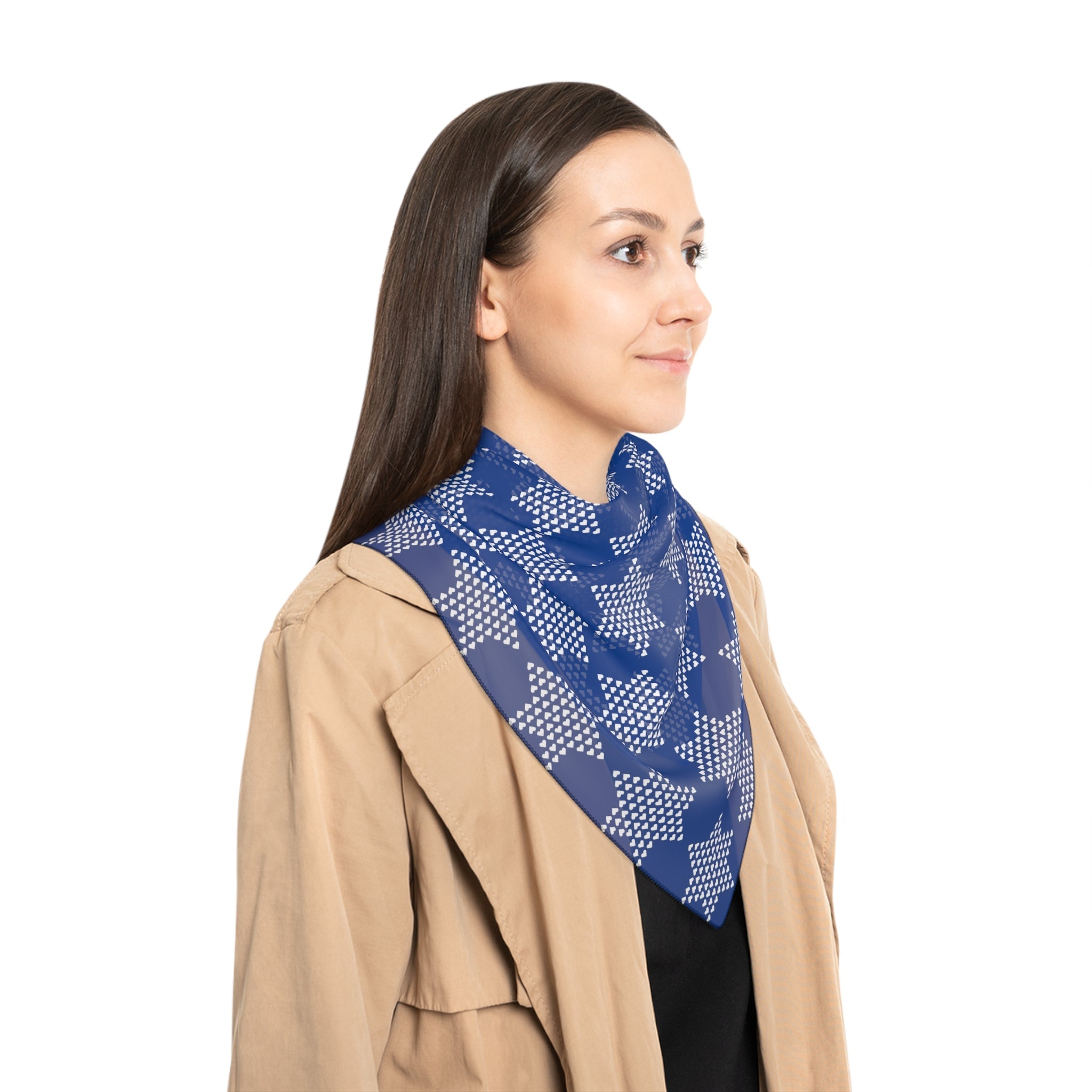 Hearts Star of David Poly Scarf - Jewselry